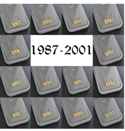 1987-2001 Birth Year Personalized Necklace