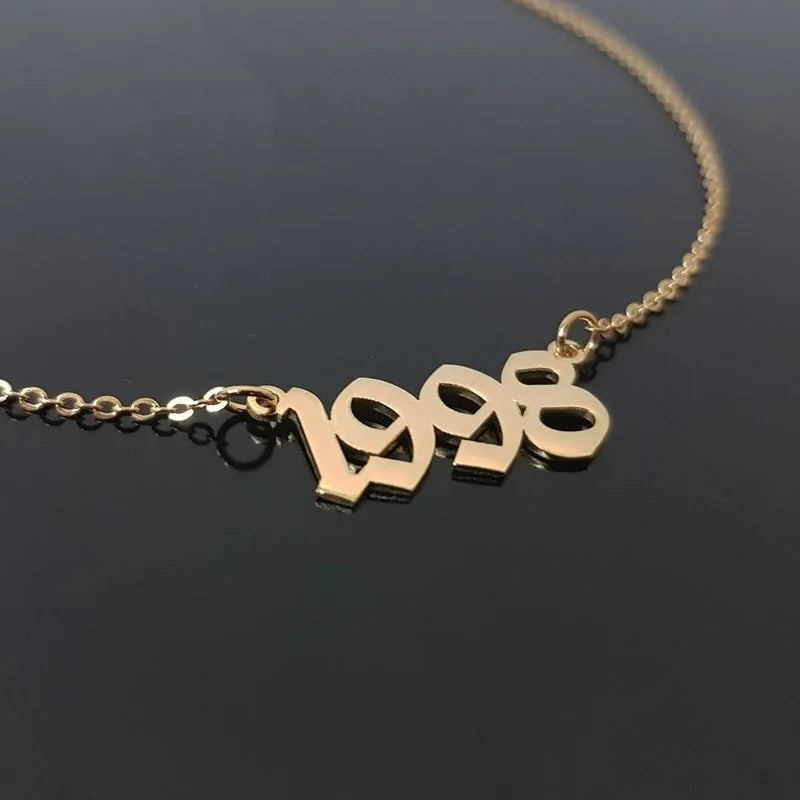 1987-2001 Birth Year Personalized Necklace