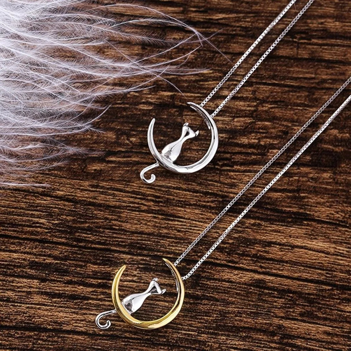 Cat Moon Necklace